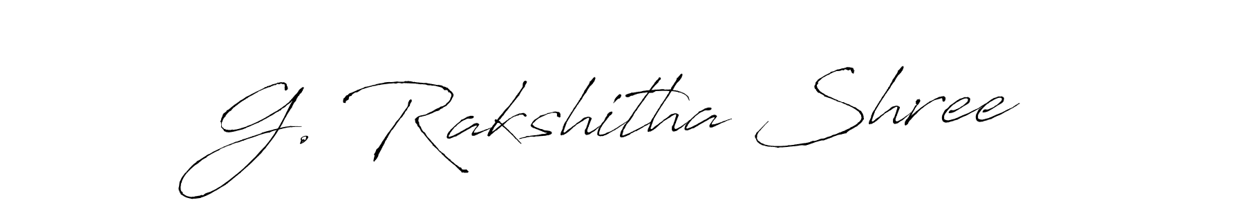 G. Rakshitha Shree stylish signature style. Best Handwritten Sign (Antro_Vectra) for my name. Handwritten Signature Collection Ideas for my name G. Rakshitha Shree. G. Rakshitha Shree signature style 6 images and pictures png