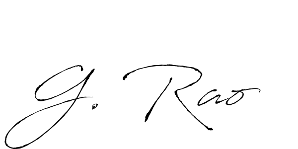 Design your own signature with our free online signature maker. With this signature software, you can create a handwritten (Antro_Vectra) signature for name G. Rao. G. Rao signature style 6 images and pictures png