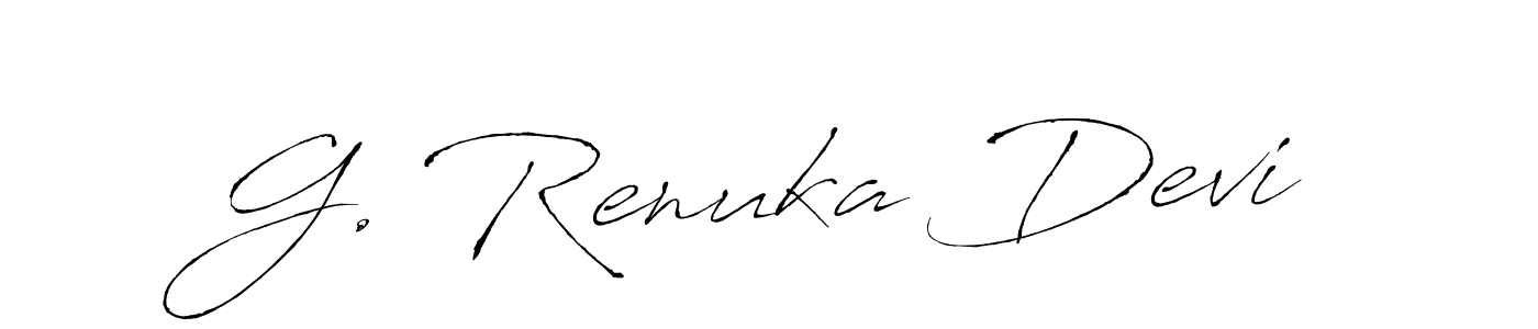 You should practise on your own different ways (Antro_Vectra) to write your name (G. Renuka Devi) in signature. don't let someone else do it for you. G. Renuka Devi signature style 6 images and pictures png