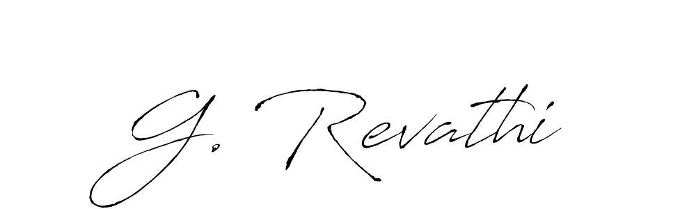 Create a beautiful signature design for name G. Revathi. With this signature (Antro_Vectra) fonts, you can make a handwritten signature for free. G. Revathi signature style 6 images and pictures png