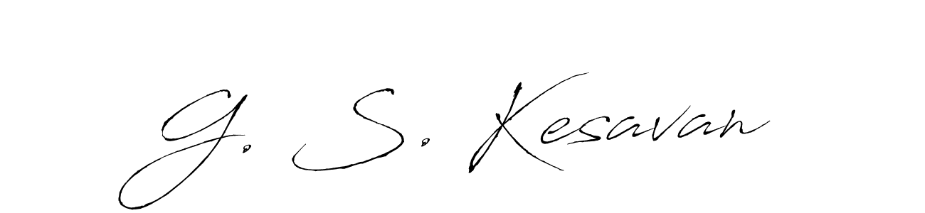 Design your own signature with our free online signature maker. With this signature software, you can create a handwritten (Antro_Vectra) signature for name G. S. Kesavan. G. S. Kesavan signature style 6 images and pictures png