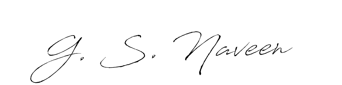 Design your own signature with our free online signature maker. With this signature software, you can create a handwritten (Antro_Vectra) signature for name G. S. Naveen. G. S. Naveen signature style 6 images and pictures png