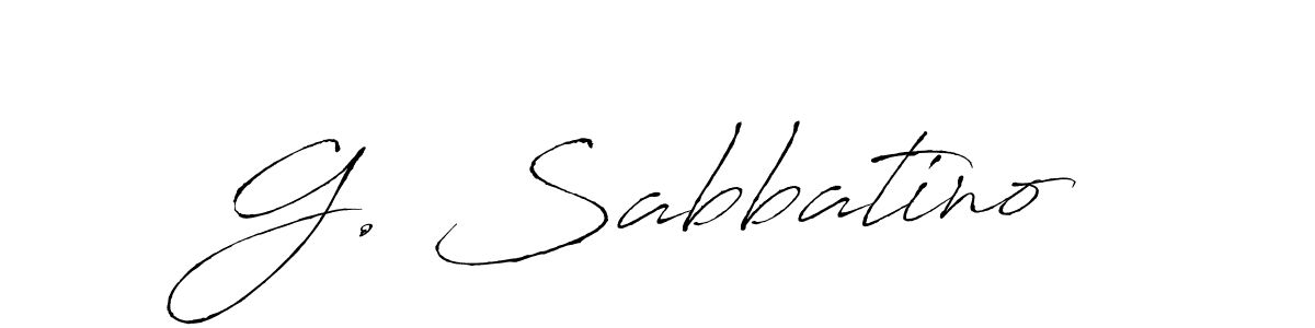 Make a beautiful signature design for name G. Sabbatino. With this signature (Antro_Vectra) style, you can create a handwritten signature for free. G. Sabbatino signature style 6 images and pictures png