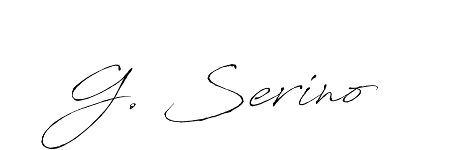 How to make G. Serino name signature. Use Antro_Vectra style for creating short signs online. This is the latest handwritten sign. G. Serino signature style 6 images and pictures png