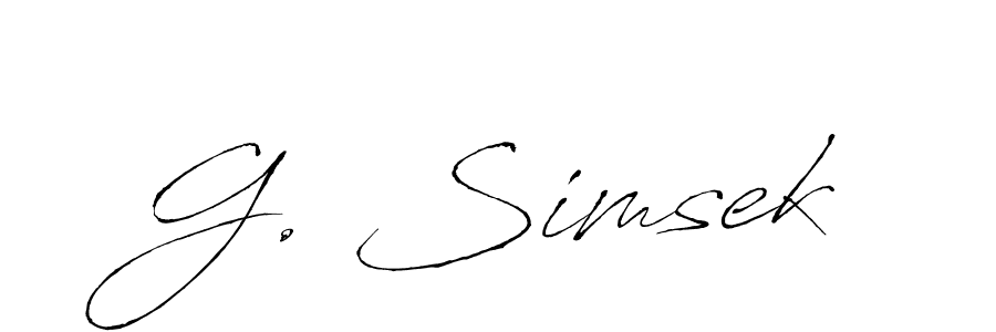 Make a beautiful signature design for name G. Simsek. With this signature (Antro_Vectra) style, you can create a handwritten signature for free. G. Simsek signature style 6 images and pictures png