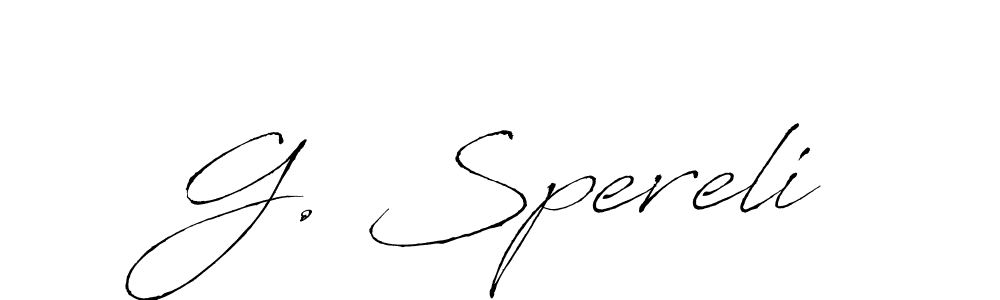 G. Spereli stylish signature style. Best Handwritten Sign (Antro_Vectra) for my name. Handwritten Signature Collection Ideas for my name G. Spereli. G. Spereli signature style 6 images and pictures png