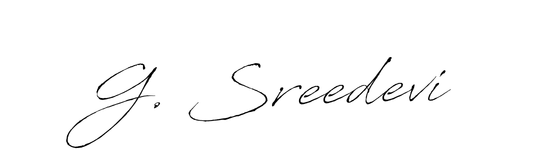 Make a beautiful signature design for name G. Sreedevi. With this signature (Antro_Vectra) style, you can create a handwritten signature for free. G. Sreedevi signature style 6 images and pictures png
