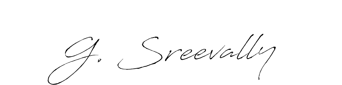 Design your own signature with our free online signature maker. With this signature software, you can create a handwritten (Antro_Vectra) signature for name G. Sreevally. G. Sreevally signature style 6 images and pictures png