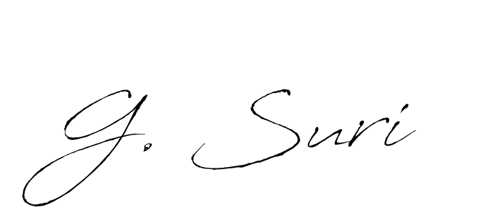 How to make G. Suri name signature. Use Antro_Vectra style for creating short signs online. This is the latest handwritten sign. G. Suri signature style 6 images and pictures png