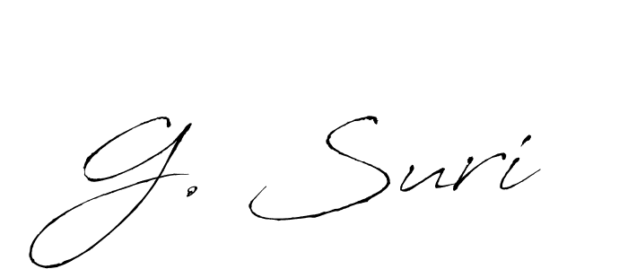 Design your own signature with our free online signature maker. With this signature software, you can create a handwritten (Antro_Vectra) signature for name G. Suri. G. Suri signature style 6 images and pictures png