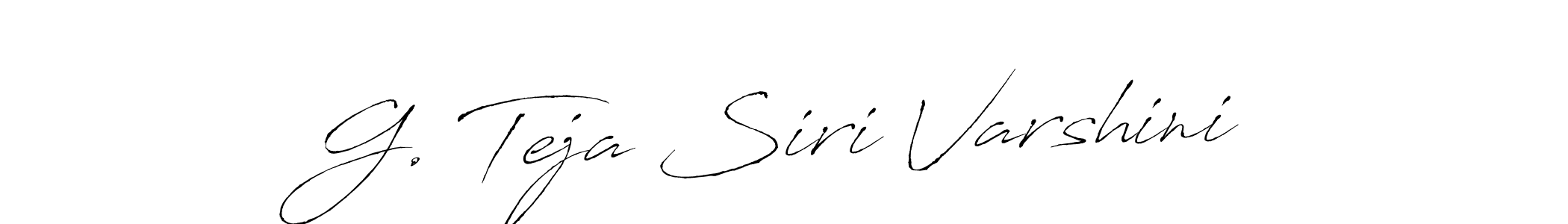 Use a signature maker to create a handwritten signature online. With this signature software, you can design (Antro_Vectra) your own signature for name G. Teja Siri Varshini. G. Teja Siri Varshini signature style 6 images and pictures png