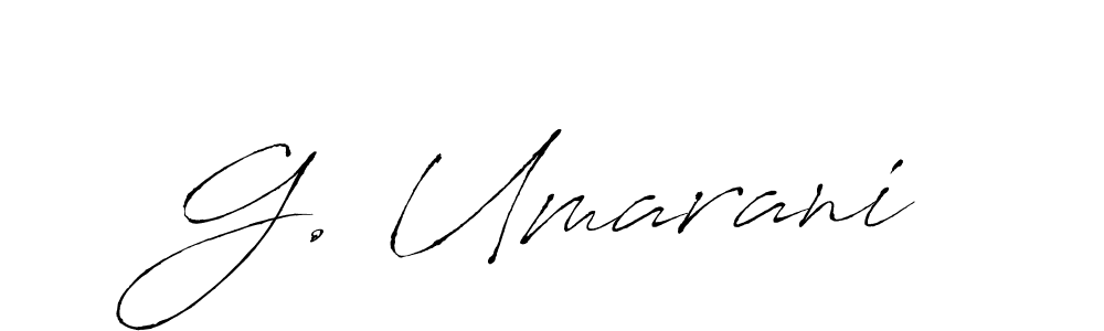 Similarly Antro_Vectra is the best handwritten signature design. Signature creator online .You can use it as an online autograph creator for name G. Umarani. G. Umarani signature style 6 images and pictures png