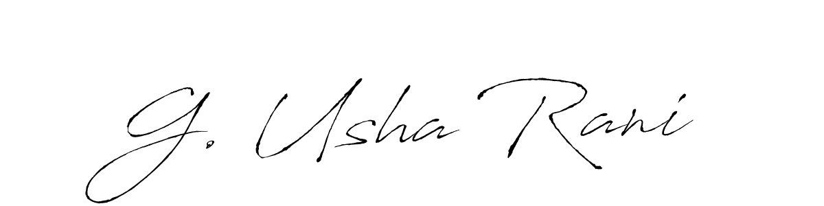 Design your own signature with our free online signature maker. With this signature software, you can create a handwritten (Antro_Vectra) signature for name G. Usha Rani. G. Usha Rani signature style 6 images and pictures png