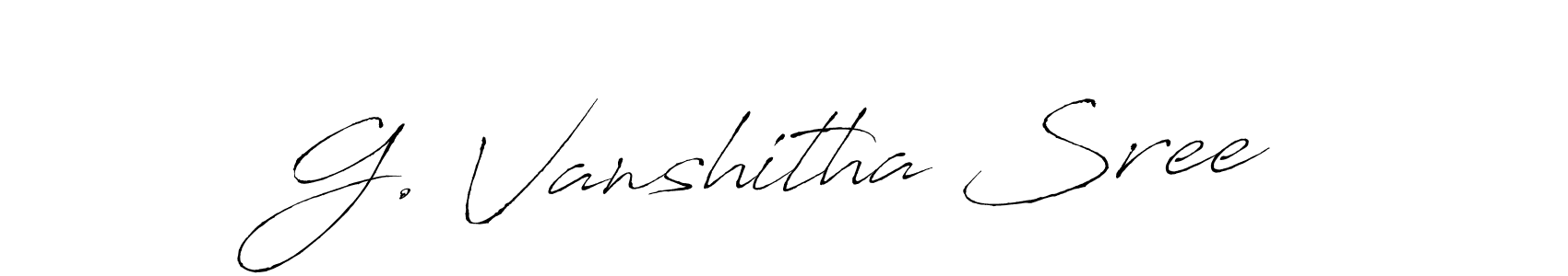 Make a short G. Vanshitha Sree signature style. Manage your documents anywhere anytime using Antro_Vectra. Create and add eSignatures, submit forms, share and send files easily. G. Vanshitha Sree signature style 6 images and pictures png