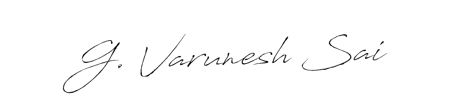 Create a beautiful signature design for name G. Varunesh Sai. With this signature (Antro_Vectra) fonts, you can make a handwritten signature for free. G. Varunesh Sai signature style 6 images and pictures png