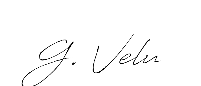 G. Velu stylish signature style. Best Handwritten Sign (Antro_Vectra) for my name. Handwritten Signature Collection Ideas for my name G. Velu. G. Velu signature style 6 images and pictures png