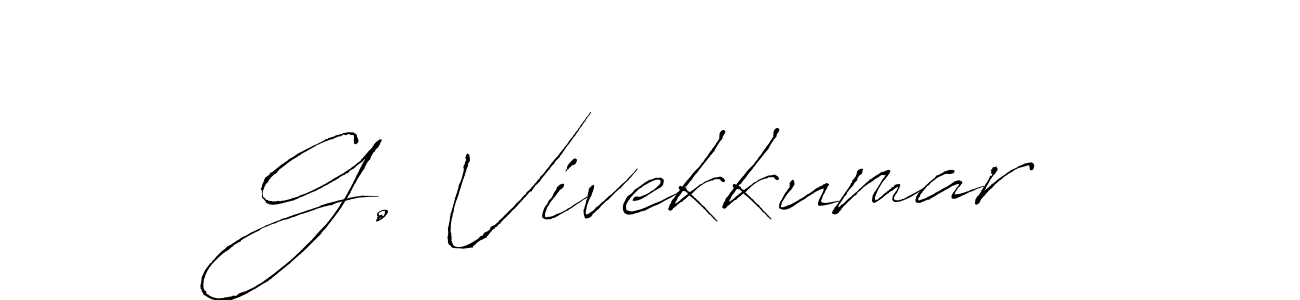 Make a beautiful signature design for name G. Vivekkumar. With this signature (Antro_Vectra) style, you can create a handwritten signature for free. G. Vivekkumar signature style 6 images and pictures png