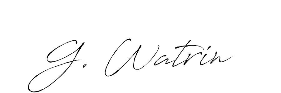 Make a short G. Watrin signature style. Manage your documents anywhere anytime using Antro_Vectra. Create and add eSignatures, submit forms, share and send files easily. G. Watrin signature style 6 images and pictures png