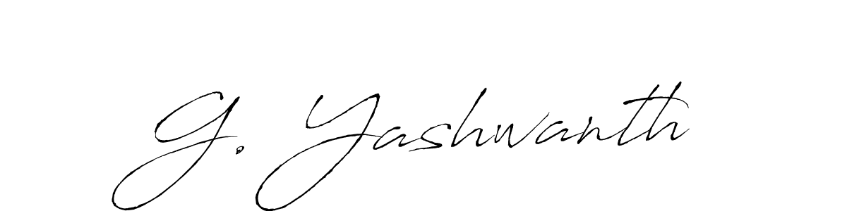 Create a beautiful signature design for name G. Yashwanth. With this signature (Antro_Vectra) fonts, you can make a handwritten signature for free. G. Yashwanth signature style 6 images and pictures png