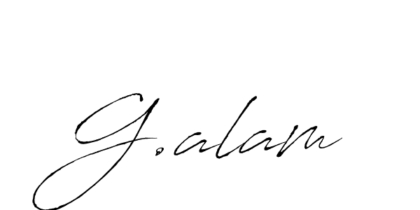 Antro_Vectra is a professional signature style that is perfect for those who want to add a touch of class to their signature. It is also a great choice for those who want to make their signature more unique. Get G.alam name to fancy signature for free. G.alam signature style 6 images and pictures png