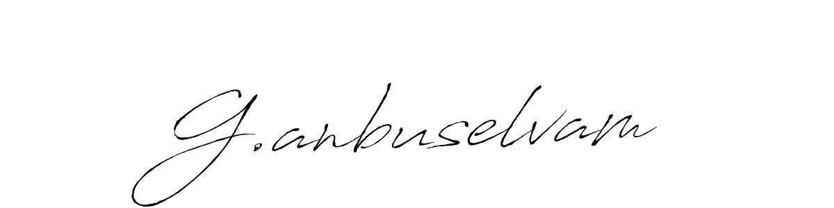 How to make G.anbuselvam name signature. Use Antro_Vectra style for creating short signs online. This is the latest handwritten sign. G.anbuselvam signature style 6 images and pictures png