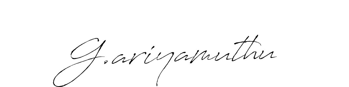 Make a beautiful signature design for name G.ariyamuthu. With this signature (Antro_Vectra) style, you can create a handwritten signature for free. G.ariyamuthu signature style 6 images and pictures png