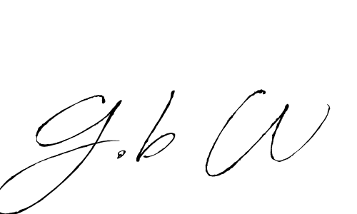 Also You can easily find your signature by using the search form. We will create G.b W name handwritten signature images for you free of cost using Antro_Vectra sign style. G.b W signature style 6 images and pictures png