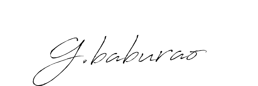 The best way (Antro_Vectra) to make a short signature is to pick only two or three words in your name. The name G.baburao include a total of six letters. For converting this name. G.baburao signature style 6 images and pictures png
