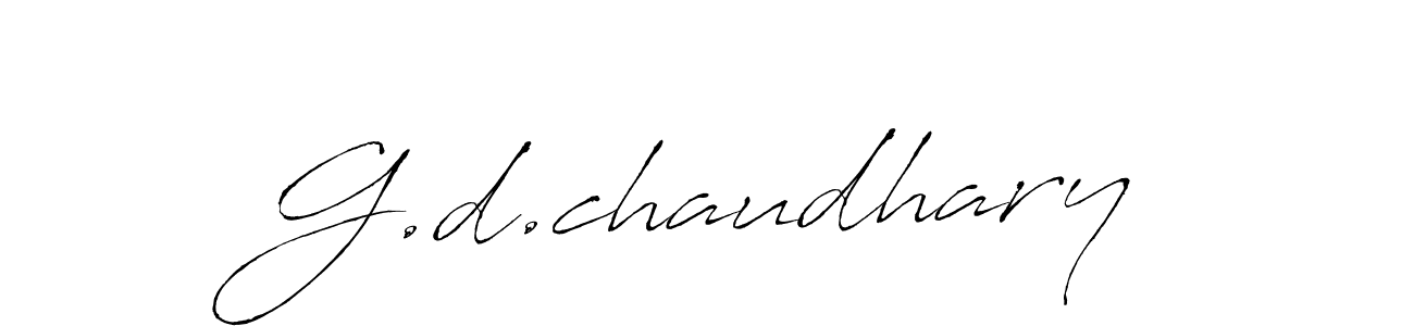 Design your own signature with our free online signature maker. With this signature software, you can create a handwritten (Antro_Vectra) signature for name G.d.chaudhary. G.d.chaudhary signature style 6 images and pictures png