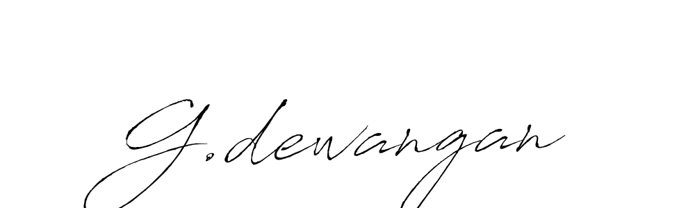 Make a beautiful signature design for name G.dewangan. With this signature (Antro_Vectra) style, you can create a handwritten signature for free. G.dewangan signature style 6 images and pictures png