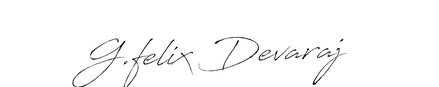 How to make G.felix Devaraj name signature. Use Antro_Vectra style for creating short signs online. This is the latest handwritten sign. G.felix Devaraj signature style 6 images and pictures png