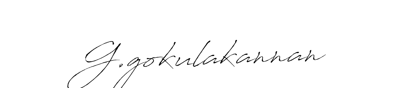 Make a beautiful signature design for name G.gokulakannan. With this signature (Antro_Vectra) style, you can create a handwritten signature for free. G.gokulakannan signature style 6 images and pictures png