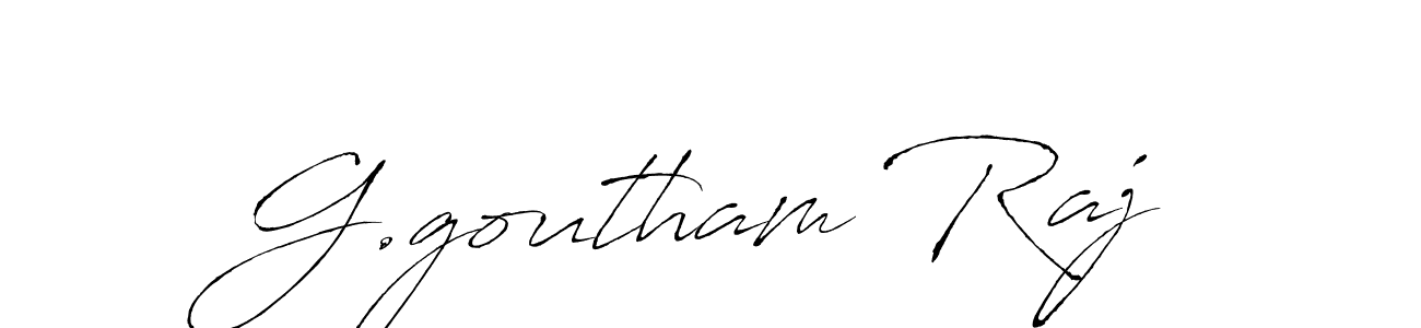 Design your own signature with our free online signature maker. With this signature software, you can create a handwritten (Antro_Vectra) signature for name G.goutham Raj. G.goutham Raj signature style 6 images and pictures png