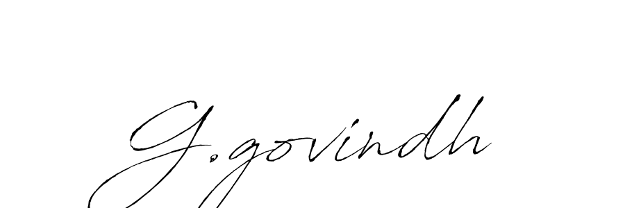 The best way (Antro_Vectra) to make a short signature is to pick only two or three words in your name. The name G.govindh include a total of six letters. For converting this name. G.govindh signature style 6 images and pictures png