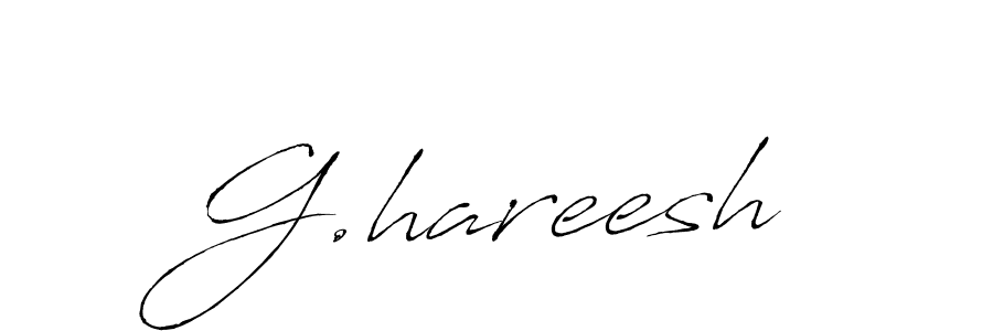 Design your own signature with our free online signature maker. With this signature software, you can create a handwritten (Antro_Vectra) signature for name G.hareesh. G.hareesh signature style 6 images and pictures png