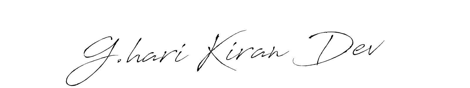 Design your own signature with our free online signature maker. With this signature software, you can create a handwritten (Antro_Vectra) signature for name G.hari Kiran Dev. G.hari Kiran Dev signature style 6 images and pictures png