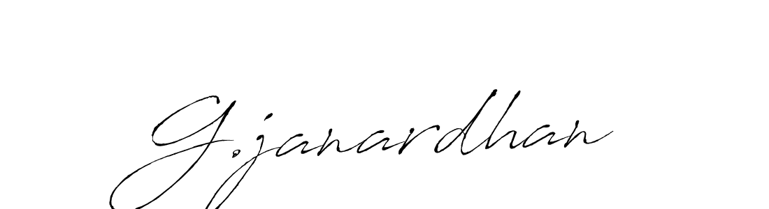 Create a beautiful signature design for name G.janardhan. With this signature (Antro_Vectra) fonts, you can make a handwritten signature for free. G.janardhan signature style 6 images and pictures png