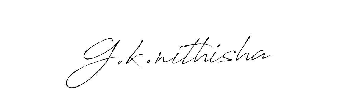 if you are searching for the best signature style for your name G.k.nithisha. so please give up your signature search. here we have designed multiple signature styles  using Antro_Vectra. G.k.nithisha signature style 6 images and pictures png