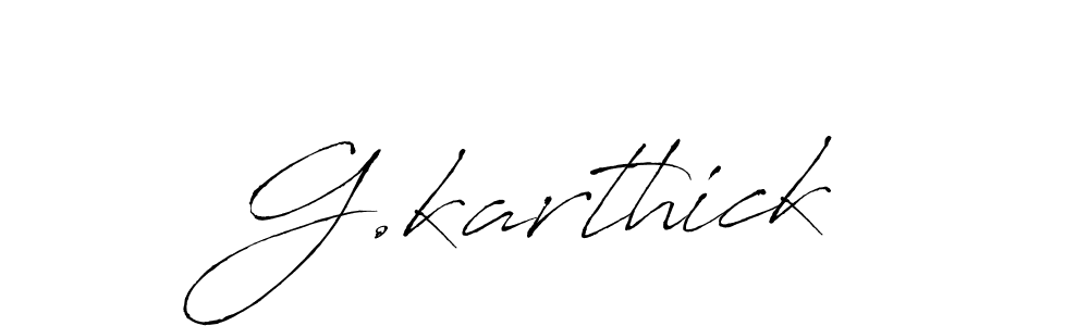 Make a beautiful signature design for name G.karthick. With this signature (Antro_Vectra) style, you can create a handwritten signature for free. G.karthick signature style 6 images and pictures png