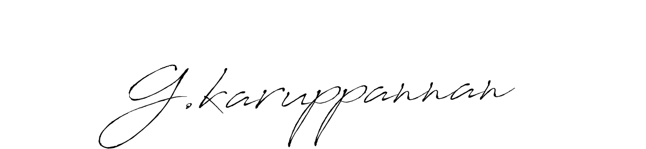 How to make G.karuppannan signature? Antro_Vectra is a professional autograph style. Create handwritten signature for G.karuppannan name. G.karuppannan signature style 6 images and pictures png