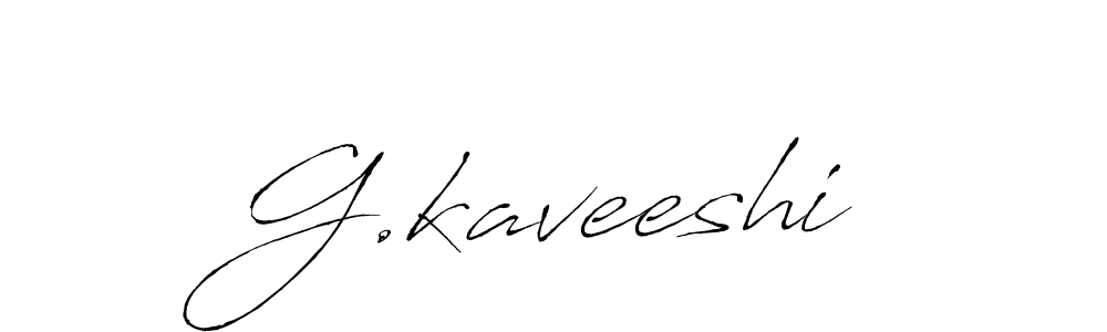 How to make G.kaveeshi name signature. Use Antro_Vectra style for creating short signs online. This is the latest handwritten sign. G.kaveeshi signature style 6 images and pictures png