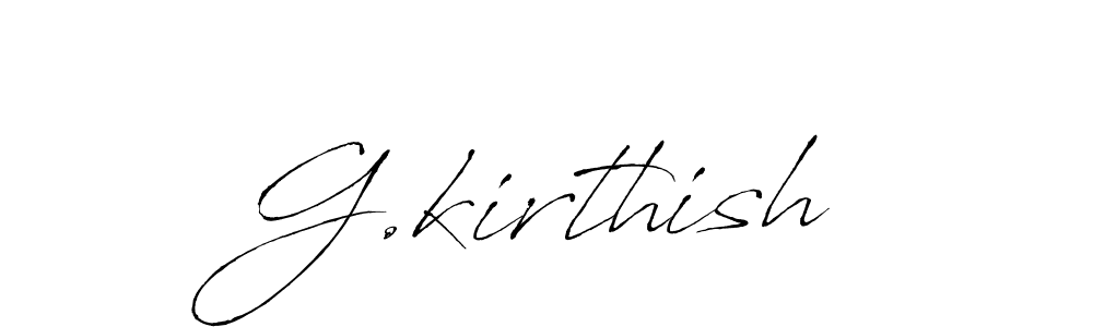 The best way (Antro_Vectra) to make a short signature is to pick only two or three words in your name. The name G.kirthish include a total of six letters. For converting this name. G.kirthish signature style 6 images and pictures png