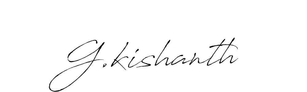 Design your own signature with our free online signature maker. With this signature software, you can create a handwritten (Antro_Vectra) signature for name G.kishanth. G.kishanth signature style 6 images and pictures png