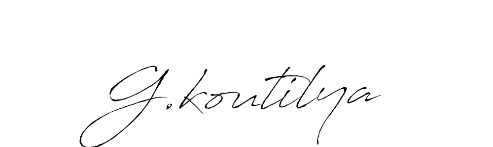 How to Draw G.koutilya signature style? Antro_Vectra is a latest design signature styles for name G.koutilya. G.koutilya signature style 6 images and pictures png