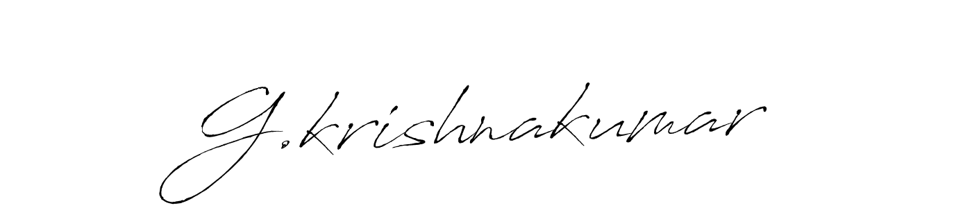 How to make G.krishnakumar name signature. Use Antro_Vectra style for creating short signs online. This is the latest handwritten sign. G.krishnakumar signature style 6 images and pictures png