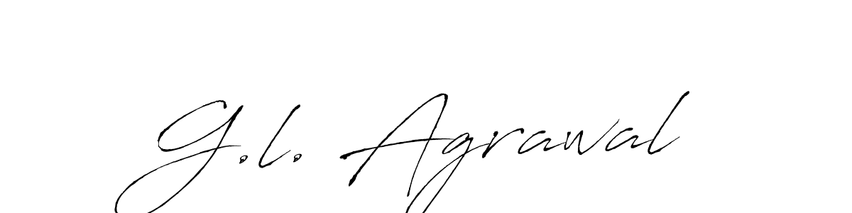Make a beautiful signature design for name G.l. Agrawal. With this signature (Antro_Vectra) style, you can create a handwritten signature for free. G.l. Agrawal signature style 6 images and pictures png
