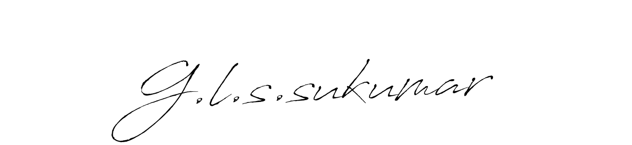 G.l.s.sukumar stylish signature style. Best Handwritten Sign (Antro_Vectra) for my name. Handwritten Signature Collection Ideas for my name G.l.s.sukumar. G.l.s.sukumar signature style 6 images and pictures png