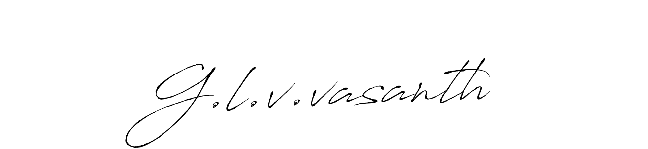 G.l.v.vasanth stylish signature style. Best Handwritten Sign (Antro_Vectra) for my name. Handwritten Signature Collection Ideas for my name G.l.v.vasanth. G.l.v.vasanth signature style 6 images and pictures png