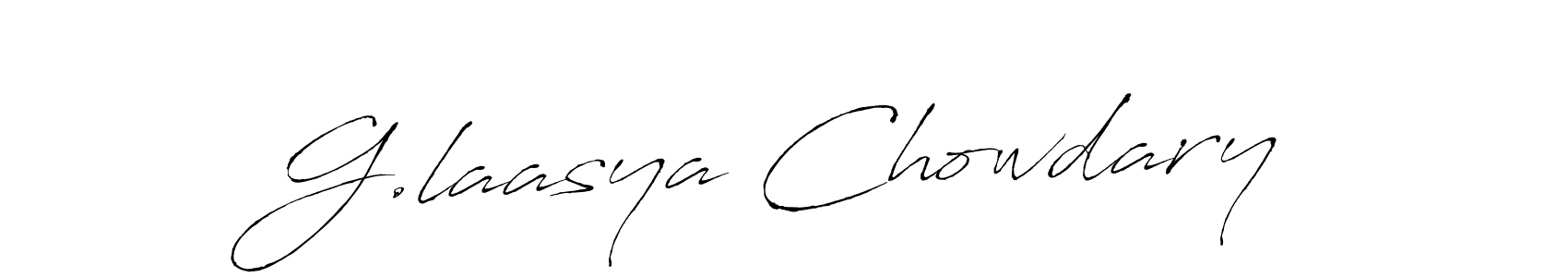 Design your own signature with our free online signature maker. With this signature software, you can create a handwritten (Antro_Vectra) signature for name G.laasya Chowdary. G.laasya Chowdary signature style 6 images and pictures png