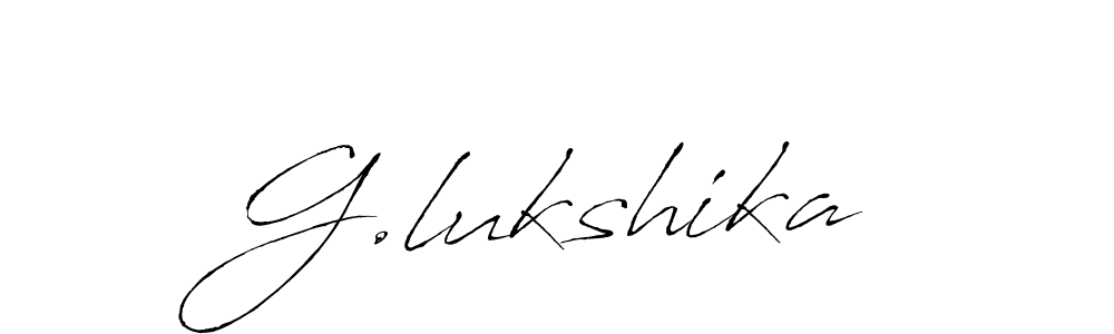 You should practise on your own different ways (Antro_Vectra) to write your name (G.lukshika) in signature. don't let someone else do it for you. G.lukshika signature style 6 images and pictures png